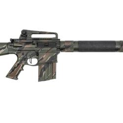 Carabine PSA Custom 18" Mid SS SOCOM .308 BBL 1/10 Retro Rifle, 3.5lb Flatbow FCG - Jungle Tiger Cam