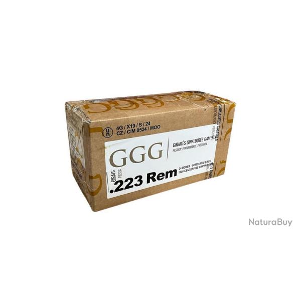 Cartouches GGG 223 55gr FMJ BT - Boite de 50