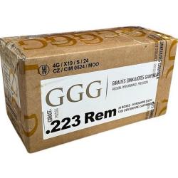 Cartouches GGG 223 55gr FMJ BT - Lot de 500