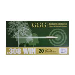 Cartouches GGG 308 Win. HPBT Match 168gr - Lot de 100
