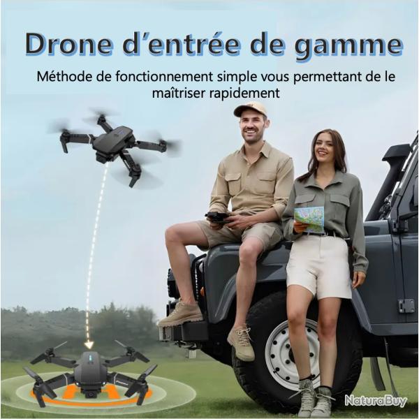 Drone � double cam�ra - Wi-Fi, contr�le par application, adapt� � une utilisation en ext�rieur,