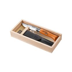 Couteaux pliants Plumier Carbone n&deg;08 H&ecirc;tre Opinel