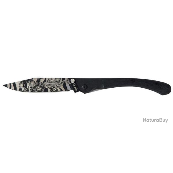 Couteaux pliants C63 Fleurs Nature Noir Lug