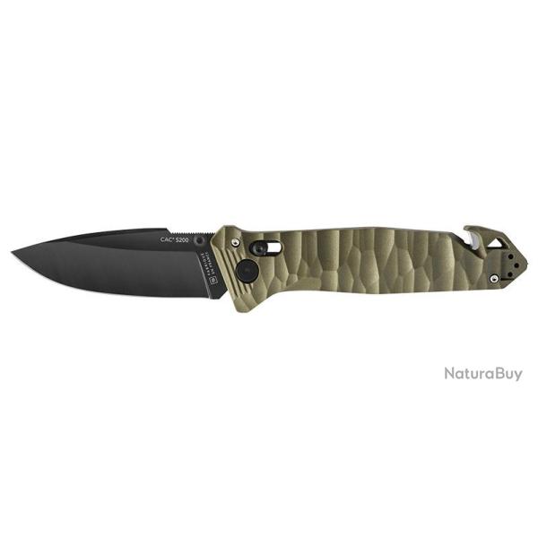 Couteaux pliants CAC CS200 Lisse Toxifi� - 3 fonctions - Kaki TBOUTDOOR