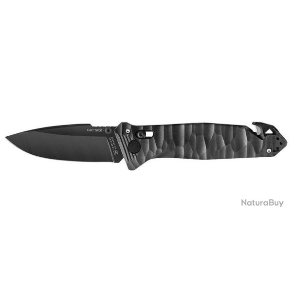 Couteaux pliants CAC S200 Lisse Toxifi� - 3 fonctions - Noir TBOUTDOOR
