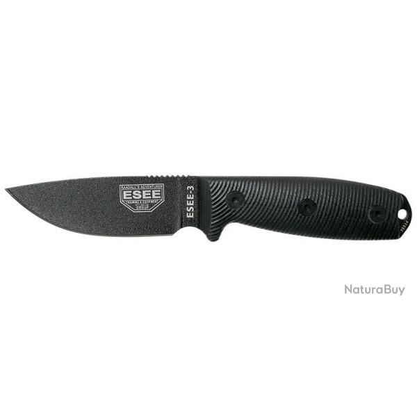 Couteaux fixes ESEE-3 - Noir ESEE