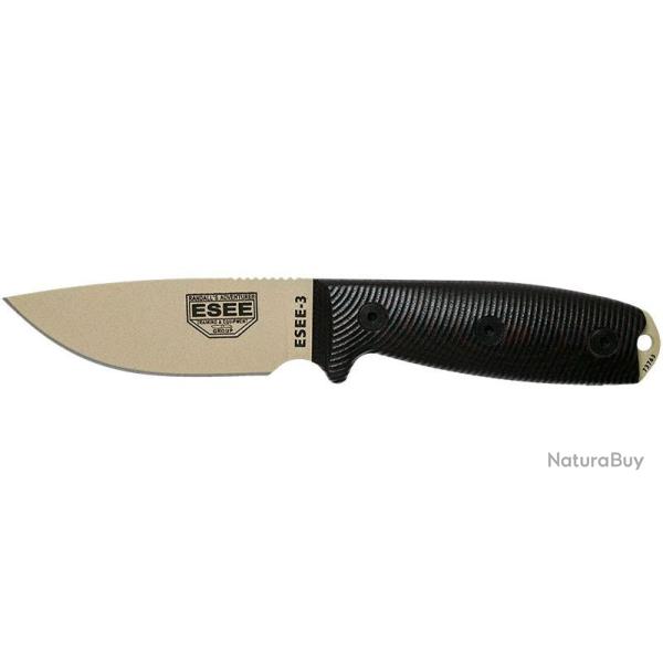 Couteaux fixes ESEE-3 - Lame D�sert ESEE