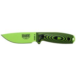 Couteaux fixes ESEE-3 - Lame Venom Green - Vert/Noir ESEE