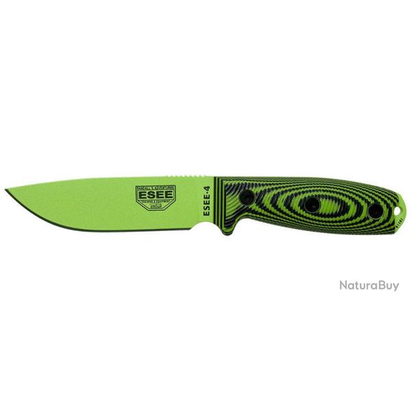 Couteaux fixes ESEE-4 - Lame Venom Green - Vert/Noir ESEE
