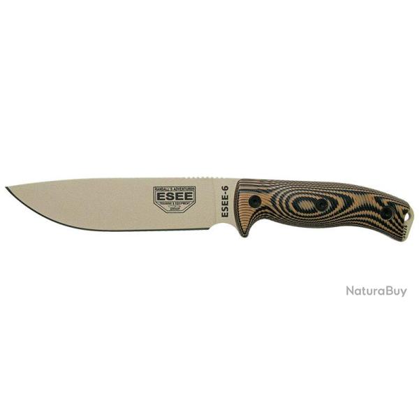 Couteaux fixes ESEE-6 - Lame D�sert - Coyote/Noir ESEE