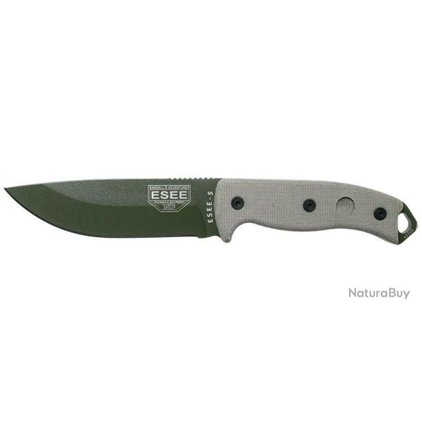 Couteaux fixes ESEE-5 - Lame Verte ESEE