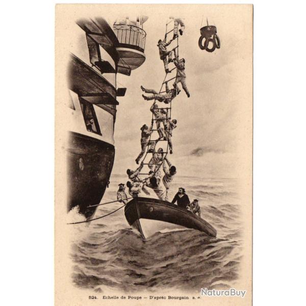 CPA - Marine Militaire -Echelle de Poupe - D'Apr�s Bourgain N�1373