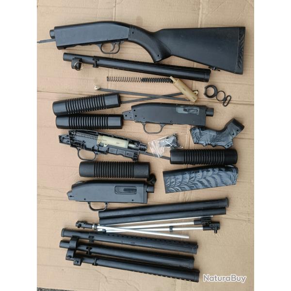 gros lot de pi�ces pour fusil � pompe airsoft