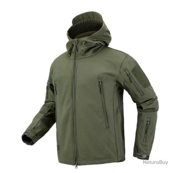 PROMO...VESTE DE CHASSE softshell impermable coloris VERT ARME......TOP  QUALIT