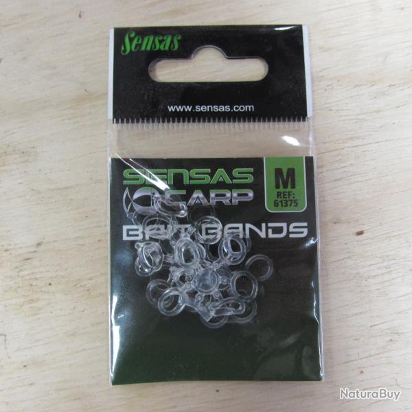 Lot de 3 sachets Elastique � pellet de marque SENSAS Bait Bands taille M