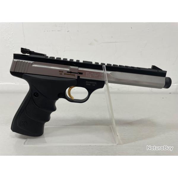 !! NEUF !! PISTOLET BROWNING BUCK MARK CONTOUR STAINLESS SUPPRESSOR READY CALIBRE 22lr