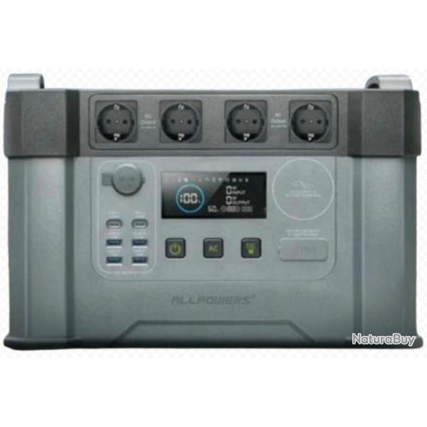 Portable Power Station (4000 W ),2400w  4 prises de courant alternatif, batterie de stockage