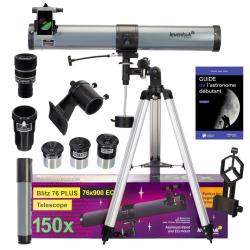 Pack T&eacute;lescope Astrophotographie Levenhuk Blitz 76 Plus avec Zoom et Accessoires
