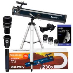 Pack Télescope Discovery Spark 114 AZ avec Zoom, Oculaires et Accessoires