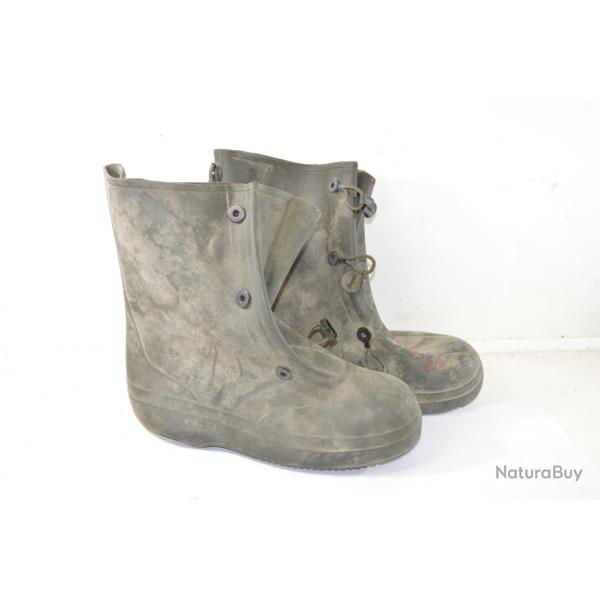 Surbottes en caoutchouc Rubber boots MADE IN USA. US ARMY. KCA taille 10 41 surplus militaire p�che