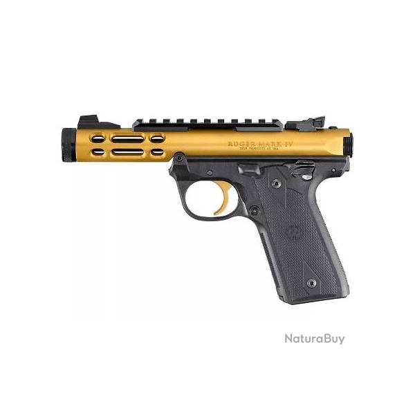 PISTOLET RUGER MARK IV 22/45 LITE 22LR ANODIZE 4.40" 1/2X28