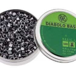 Plombs Diabolo Basic 4.5mm par 500 RWS