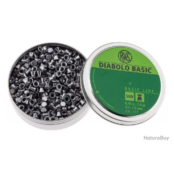 Plombs Diabolo Basic 4.5mm par 500 RWS