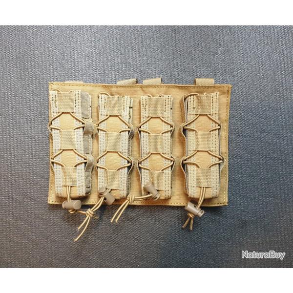 Quadruple poche Taco MP9 ARP SMG Molle Coyote