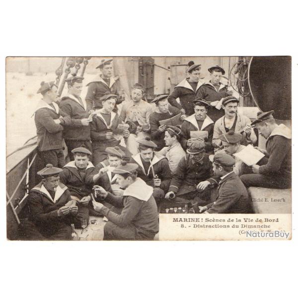 CPA - MARINE  Militaire -SCENES DE LA VIE DE BORD DISTRACTION DU DIMANCHE N�1741