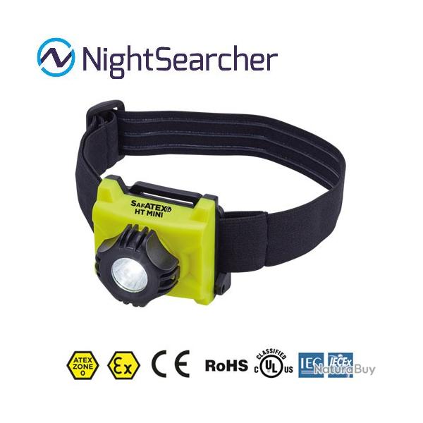 Lampe Frontale Nightsearcher Sigma HT Mini 140 Lumens - ATEX - Zone 0 - 3 Piles AAA