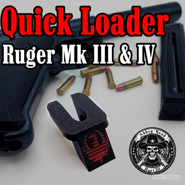Chargette Ruger Mark III & IV - Noir et rouge - Bast3D