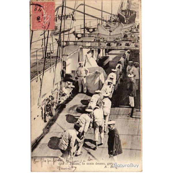 CPA - MARINE MILITAIRE - Marins " Hissez " la main dessus, gar�on  N�3096