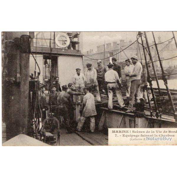 CPA - MARINE MILITAIRE - Sc�nes de la Vie de Bord �quipage faisant le Charbon N�1739