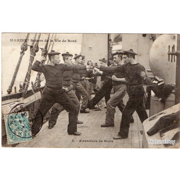 CPA - MARINE MILITAIRE - Sc�nes de la Vie de Bord - Exercices de Boxe N�1740