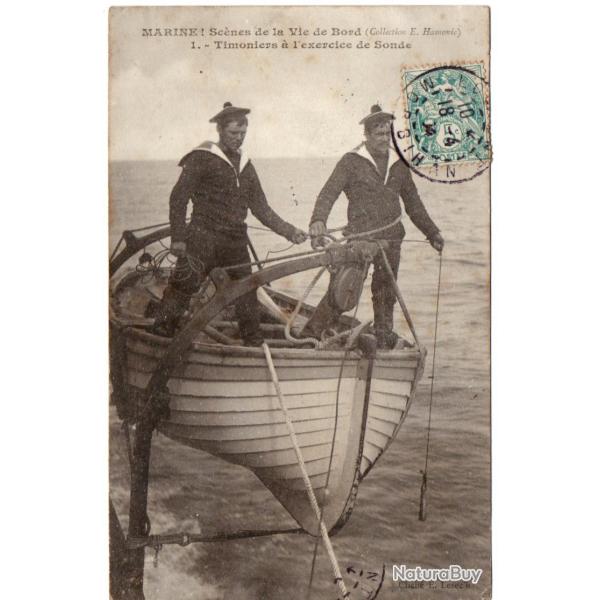 CPA - MARINE MILITAIRE - Sc�nes de la Vie de Bord - Timoniers a l'Exercice de Sonde N�1225