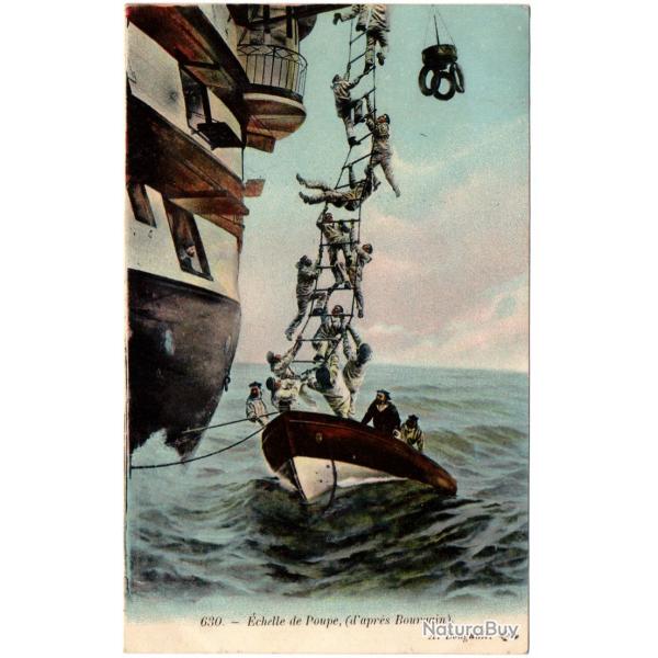 CPA - MARINE MILITAIRE - �chelle de Poupe ( d'�pres Bourgain) N�1222