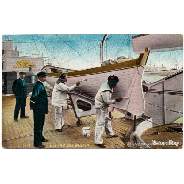 CPA - MARINE MILITAIRE - Sc�nes de la Vie de Bord - MATELOTS PEINTRES  N�1730
