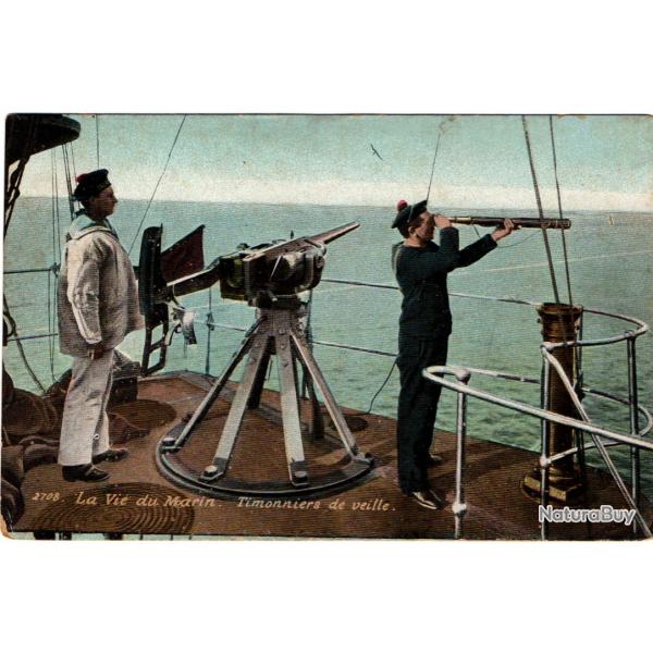 CPA - MARINE MILITAIRE - Sc�nes de la Vie de Bord - TIMONNIERS DE VEILLE  N�1734