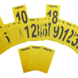 Lot de 27 plaques pour postes de chasse Jaune