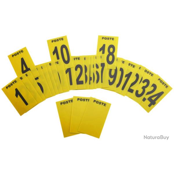 Lot de 27 plaques pour postes de chasse Jaune