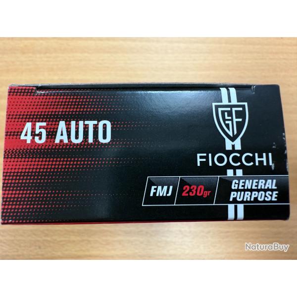 FIOCCHI  CAL 45 ACP 230GR FMJ VENDU PAR 4 BTE DE 50 BALLES FRAIS DE PORT OFFERT