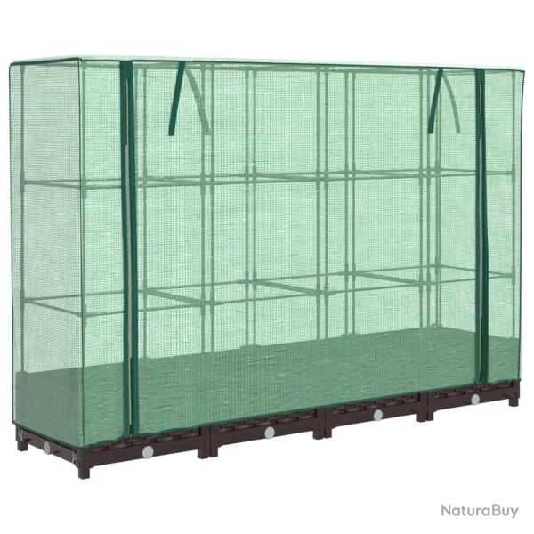 Jardini�re bac lit sur�lev� plantes fleurs terrasse jardin sur�lev�e avec housse aspect rotin 160 x