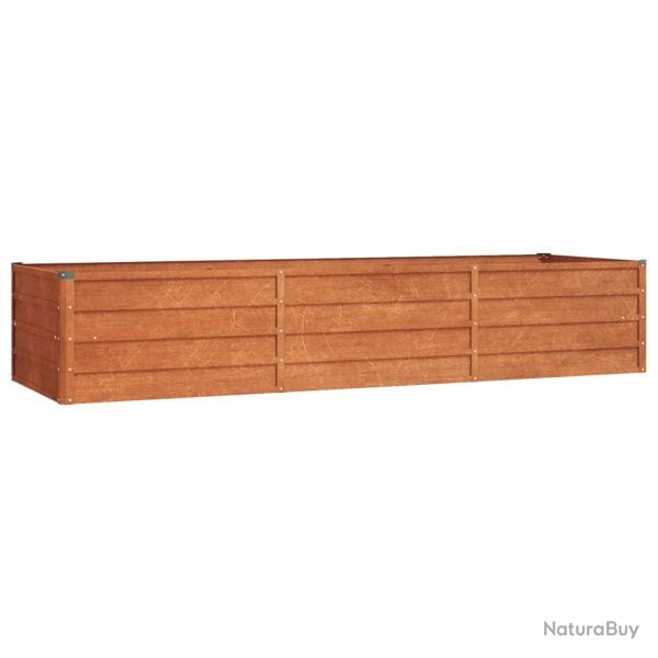 Jardini�re bac lit sur�lev� plantes fleurs terrasse jardin de jardin rouill� 240 x 80 x 45 cm acier