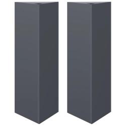 Jardini&egrave;re bac lit sur&eacute;lev&eacute; plantes fleurs jardin terrasses lot de 2 triangulaire 30 x 26 x 75 cm a
