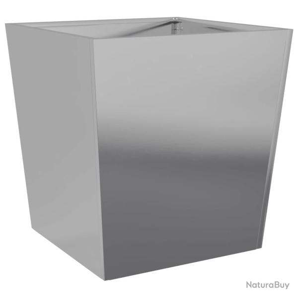 Jardini�re bac lit sur�lev� plantes fleurs terrasse jardin 50 x 50 x 50 cm acier galvanis� gris 02_