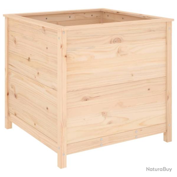 Jardini�re bac lit sur�lev� plantes fleurs terrasse jardin 82,5 x 82,5 x 78 cm bois de pin massif m