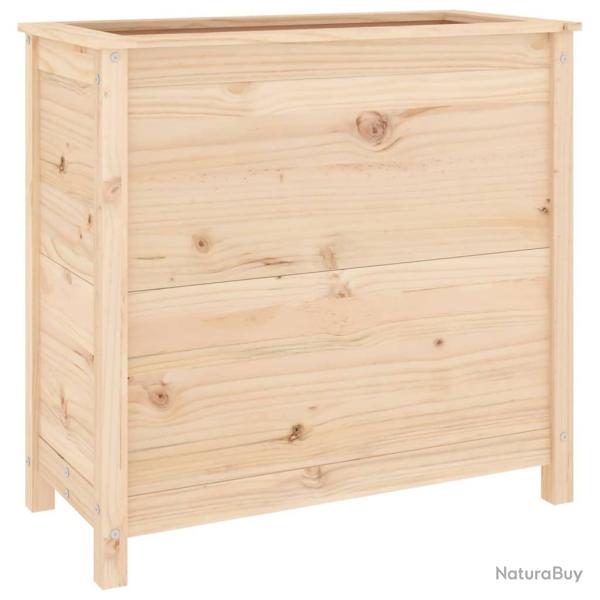 Jardini�re bac lit sur�lev� plantes fleurs terrasse jardin 82,5 x 40 x 78 cm bois de pin massif mar