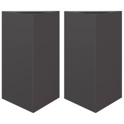 Jardini&egrave;re bac lit sur&eacute;lev&eacute; plantes fleurs jardin terrasses lot de 2 triangulaire 50 x 43 x 75 cm a