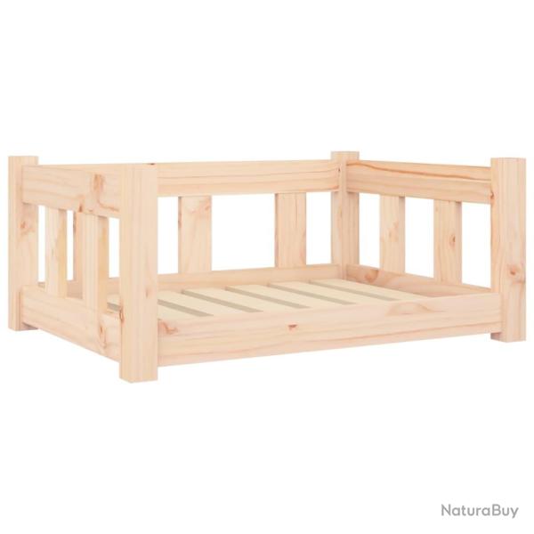 Lit pour chien panier canap� confortable 65,5 x 50,5 x 28 cm bois de pin solide marron 02_0042760