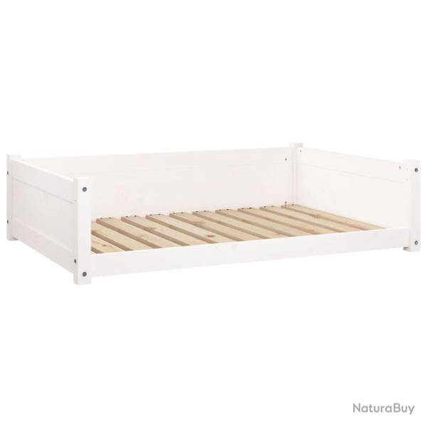 Lit pour chien panier canap� confortable 105,5 x 75,5 x 28 cm bois de pin solide blanc 02_0042633